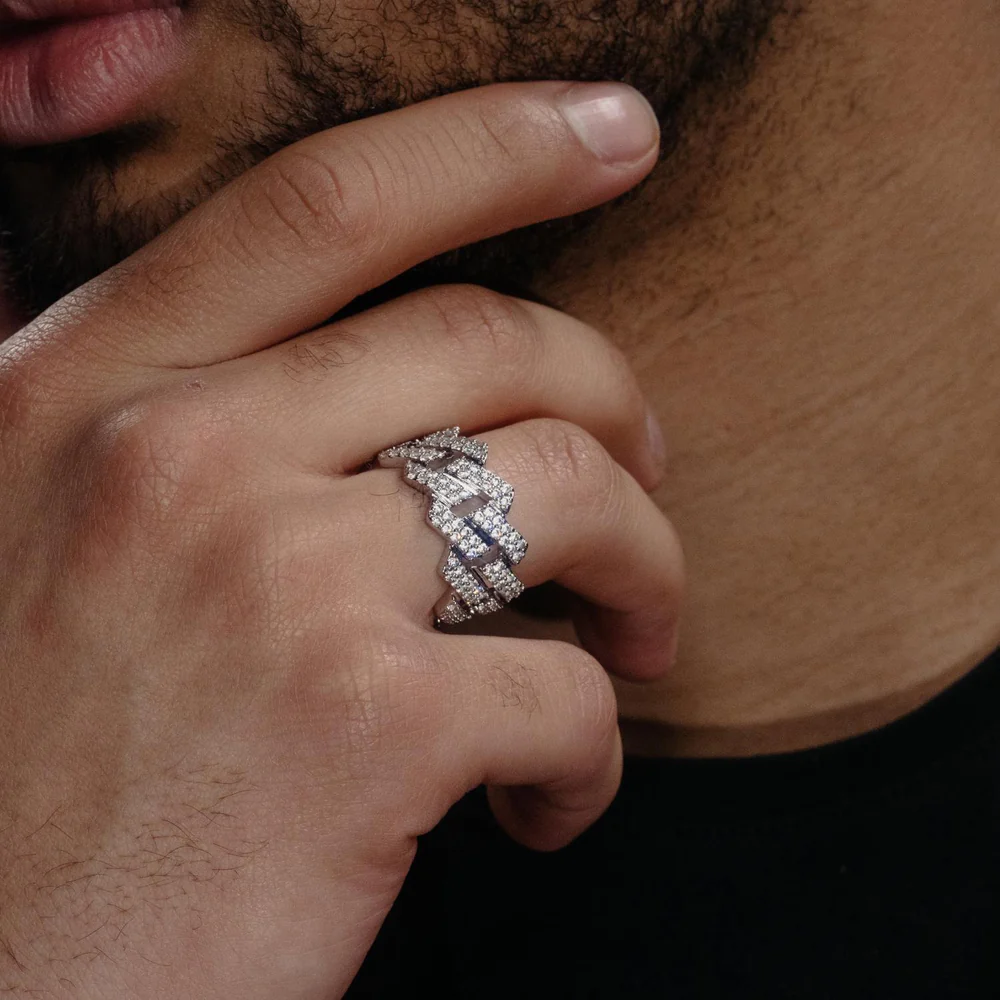 VVS Cuban Link Ring 14K Gold