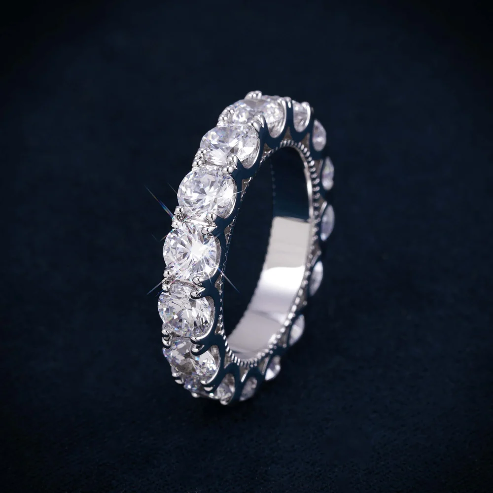 5mm VVS Eternity Band Ring 14K Gold