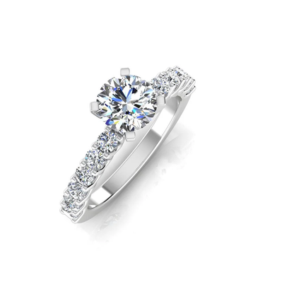 6.6×2.3mm Brilliant Cut Moissanite Engagement Ring