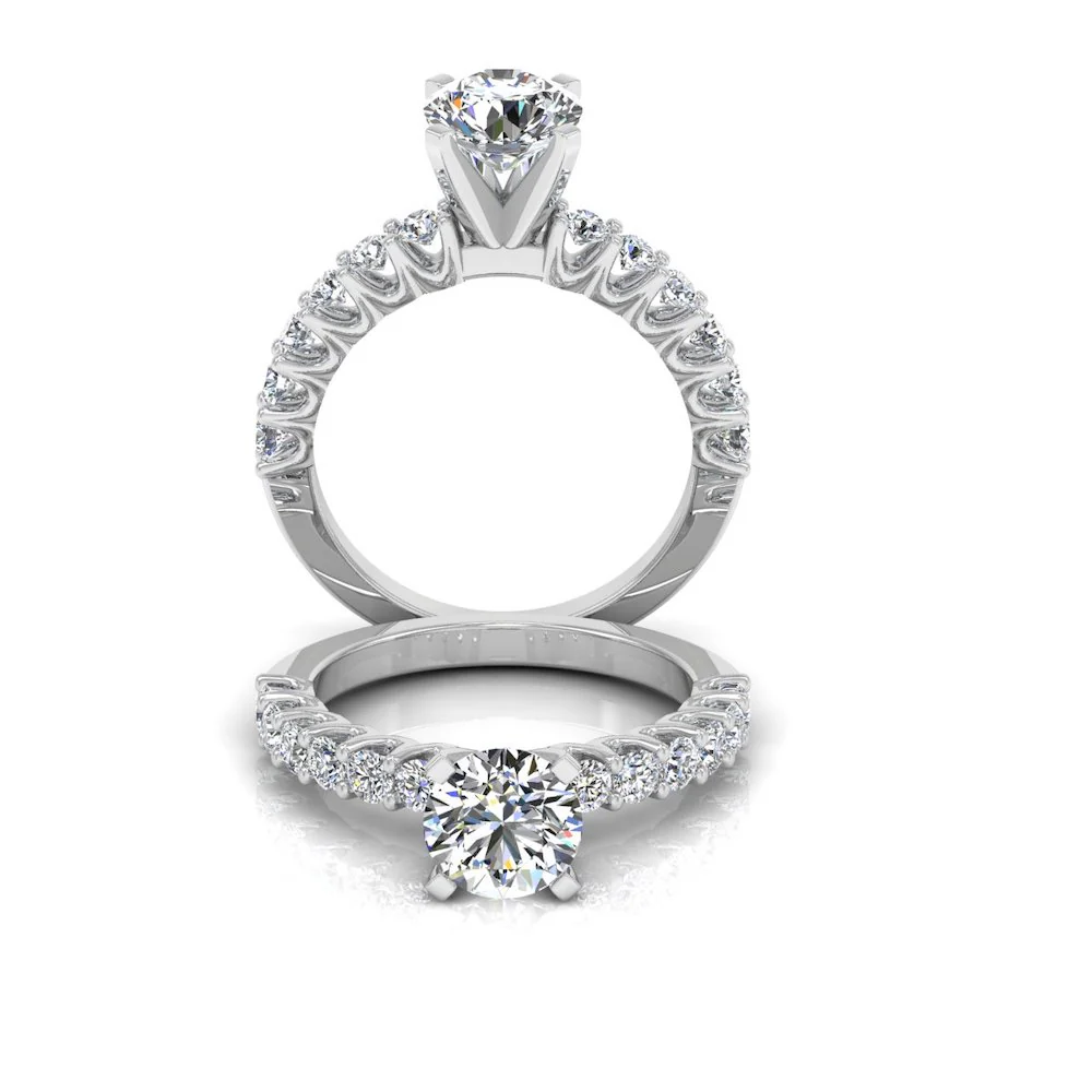 6.6×2.3mm Brilliant Cut Moissanite Engagement Ring