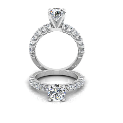 6.6×2.3mm Brilliant Cut Moissanite Engagement Ring