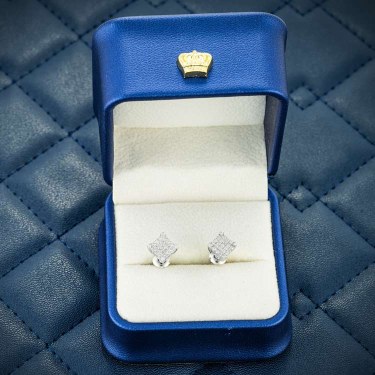 6MM Moissanite Square Cluster Earrings