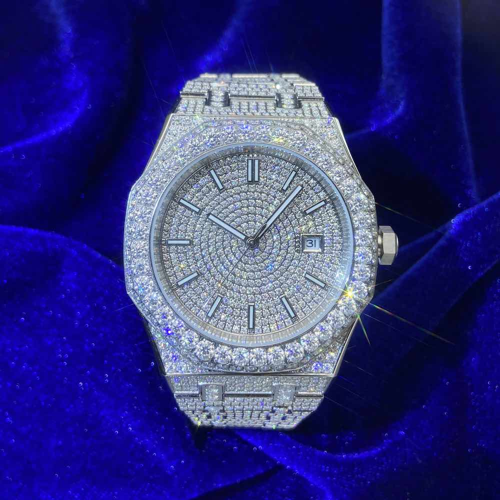 Bust Down Moissanite Watch 44MM