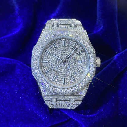 Bust Down Moissanite Watch 44MM