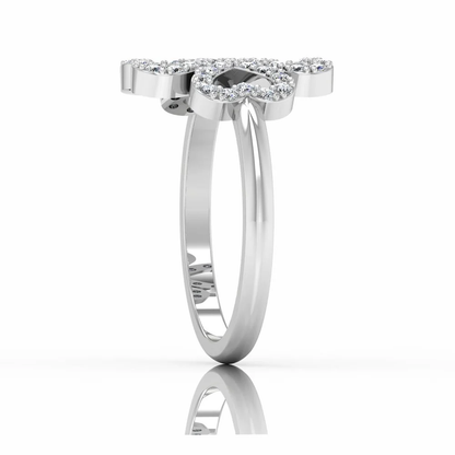 Four Leaf Clover Moissanite Engagement Ring