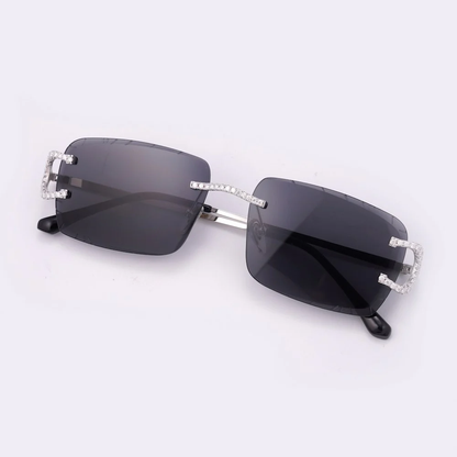 Moissanite Prong Sunglasses 14K Gold