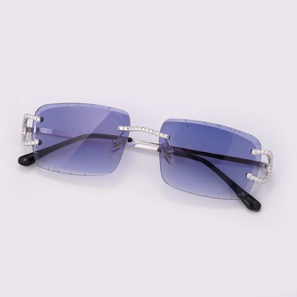 Moissanite Prong Sunglasses 14K Gold