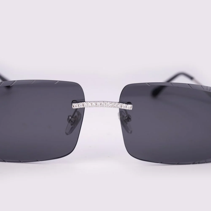 Moissanite Prong Sunglasses 14K Gold