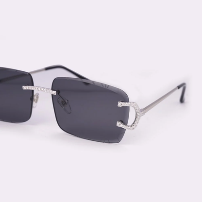 Moissanite Prong Sunglasses 14K Gold