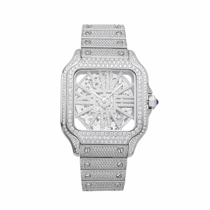 Moissanite Skeleton Watch 42MM