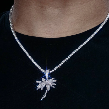 VVS Palm Tree Pendant 14K Gold