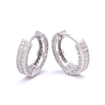 Side Halo Moissanite Earrings
