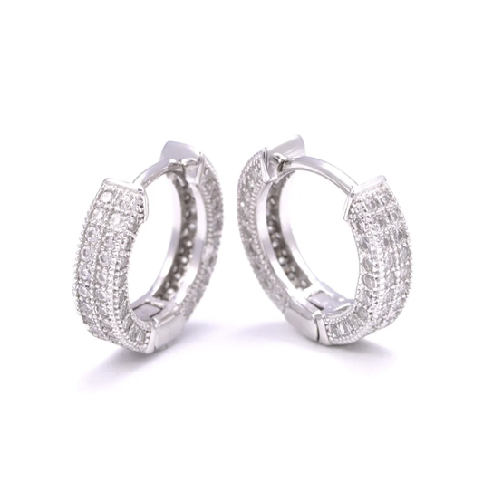 Side Halo Moissanite Earrings