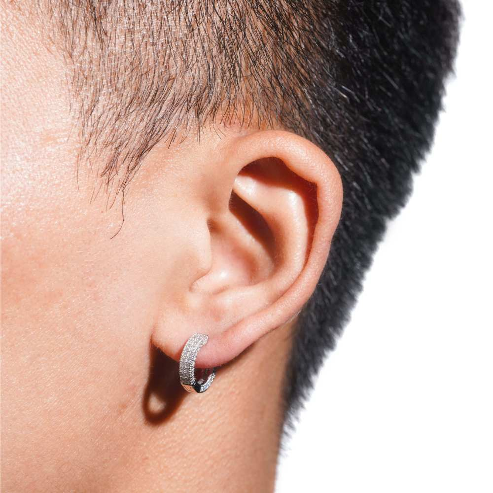 Side Halo Moissanite Earrings