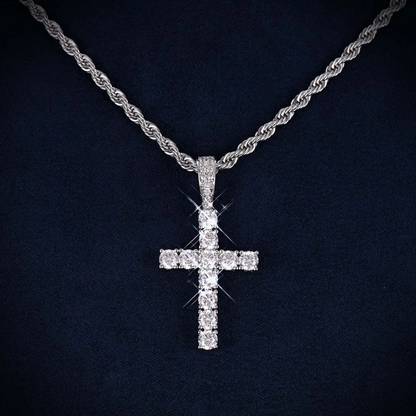 VVS Cross Pendant 14K Gold